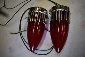 59 1959 Cadillac 59 Cad, Rat Rod, 2,Taillight Brake Stop Lamp Red Bulbs Assembly - Bild 1 von 4