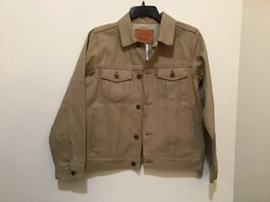 Levis Strauss & Co Beige Denim Truckers Jacket Youth Size L 12-13 NWOT! #CB4-L - Picture 1 of 5