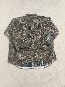 VINTAGE Browning Real Tree Camo Button Up Shirt Adult 2XL Green Heavyweight - Picture 1 of 7