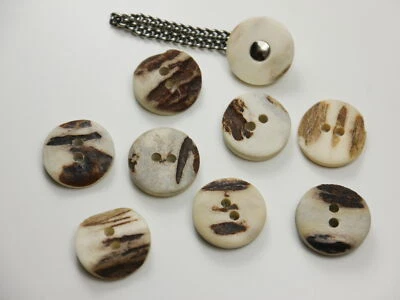 9 Stück Horn Trachtenknöpfe Knöpfe Zierknöpfe mit Muster d=20 mm TK-III-26 - Bild 1 von 3