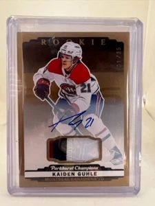 2022-23 parkhurst champions gold Rookie Patch Auto Kaiden Guhle 01/35 - Picture 1 of 2