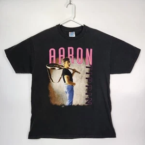 Camicia vintage anni 90 Aaron Tippin XL punto singolo musica country abbigliamento western cowboy - Foto 1 di 10