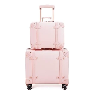 Vintage Luggage Set with Wheels, Retro Suitcase, Travel Trunk Set, Stylish Vi... - Picture 1 of 7