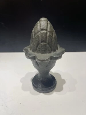 "De colección Hierro Fundido Pesado 4.25"" Piña Alcachofa Figura Valla Acabado Escritorio Topper" Foto 1 de 4