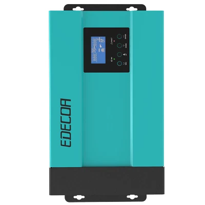 EDECOA Wechselrichter 24V 230V Spannungswandler 2400W Reiner Sinus Inverter LCD