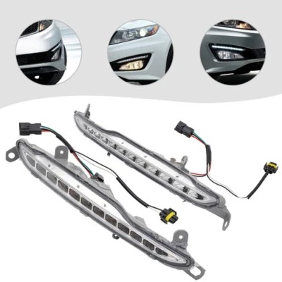 Lámpara de parachoques delantero compatible con KIA K5 Optima 2011-2014 LED luz de circulación diurna EE. UU. Foto 1 de 4