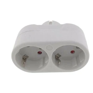 Doppelstecker Mehrfachstecker EU Stecker 2-fach Multistecker Horizo\DE\ - Bild 1 von 9