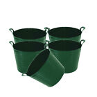 Packs of 3 Or 5 Dark Green Flexi Tubs 20/40/75L Garden Storage Horse Feed Bucket