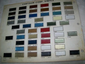 1969 Dodge Plymouth Chrysler car van pickup auto vinyl upholstery samples set - Picture 1 of 3