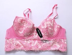 Adore Me Women's Pacchi Longline Lace Contour Bra DM3 Pink Size 34B NWT - Picture 1 of 4