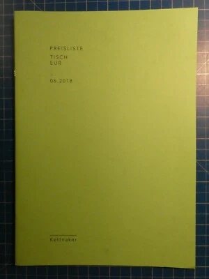 Kettnaker - Preisliste Tisch 2018 H-10016 - Bild 1 von 4