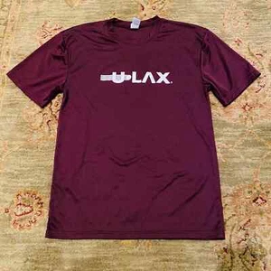 C2 Sport Mens Lacrosse Dri Fit Performance Maroon Tee Shirt - Picture 1 of 5
