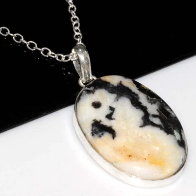 Collar enchapado en plata 925 turquesa búfalo blanco 17" joyería festival GW Foto 1 de 3