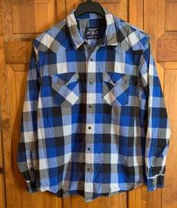Men's American Eagle Vintage Fit L/S Cotton Snap Front Shirt Tag Size 2XL - Picture 1 of 4