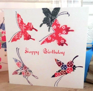 BUTTERFLY HAPPY BIRTHDAY CARD;DAUGHTER; QUALITY;KIMONO;GORGEOUS ART;PRETTY;LGBQT - Picture 1 of 5