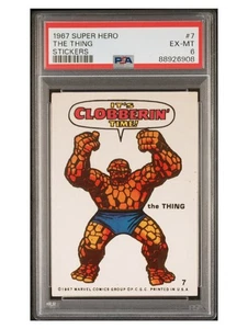 1967 Marvel Super Hero The Thing RC Rookie Philadelphia Gum Stickers PSA 6 Rare - Picture 1 of 2