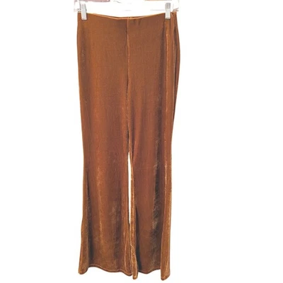 Pantalones acampanados de terciopelo Forever 21 para mujer pequeños marrón cintura alta elásticos Foto 1 de 4