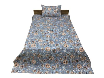 Wholesale Flat or Fitted Hand Block Printed Lightweight Sheet with 2 pillowcases - Image 1 of 4