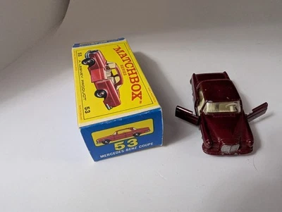 Vintage Matchbox #53 Mercedes Benz 220SE Mint in box England - Image 1 of 3