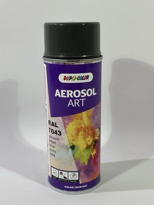 2x400ml Dupli Color Aerosol-Art Traffic Grey  Sprühlack RAL 7043 glänzend 741357 - Bild 1 von 4