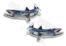 Barracuda Decals Fish Stickers Vinyl Tackle Box Stickers - Set of 2 #129
