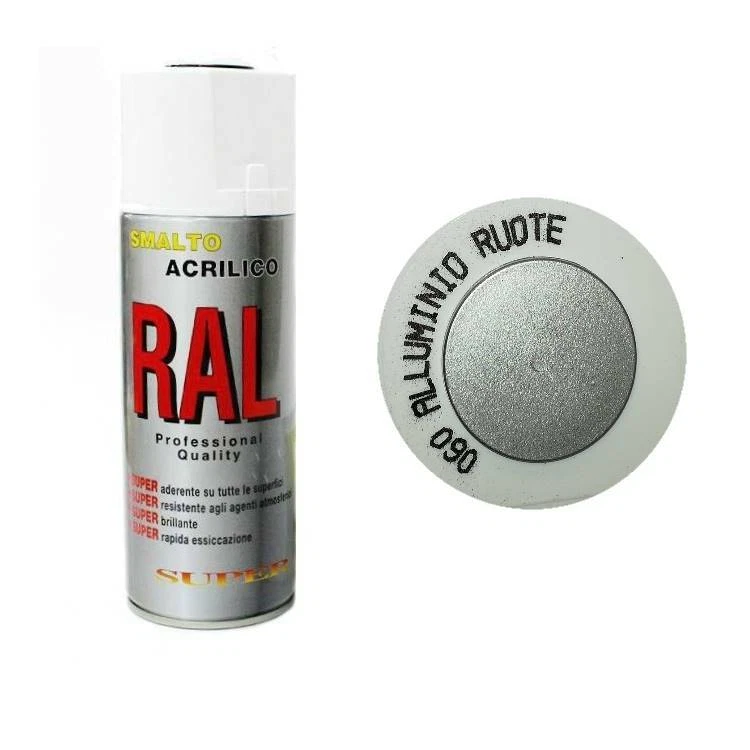 CILVANI Bomboletta Spray Alluminio per Ruote Ml 400 Rapida Essiccazione Grigio Metalizza