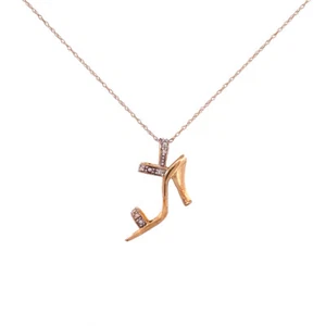 Halskette mit Diamanten 10 Karat Gelbgold - Bild 1 von 5