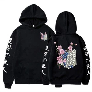 Attack on Titan Anime Hoodie Jacket Causal Pullover Sweatshirt Cosplay Costume - Picture 1 of 12