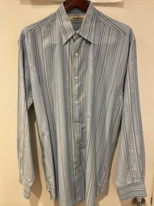 Tommy Bahama Mens Long sleeve Shirt - Silk /Cotton Stripes - Size L - Picture 1 of 6