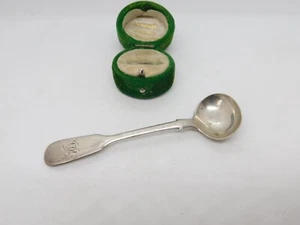 William IV Sterling Silver Fiddle Pattern Mustard Spoon Antique 1836 Exeter - Picture 1 of 3