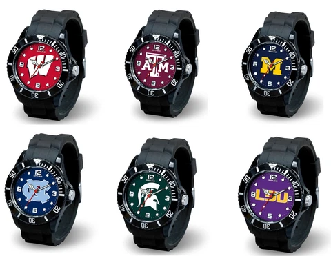 NCAA Team Men's Black Spirit Watch - Men's Black Watch  * Pick Your Team * Cover