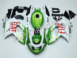Fit for YZF600R 1997-2007 Candy Green White ABS Injection Bodywork Fairing Kit - Picture 1 of 12