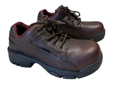 NUEVO MUJER WOLVERINE TALLA 7 1/2 CON PUNTERA DE SEGURIDAD AYAH MARRÓN OXFORDS Foto 1 de 4