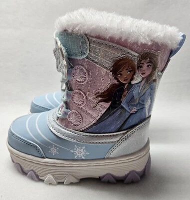 Disney's Frozen 2 Anna and Elsa Botas de Invierno de Piel Sintética para Niñas Pequeñas Talla 6/Nuevas Foto 1 de 4