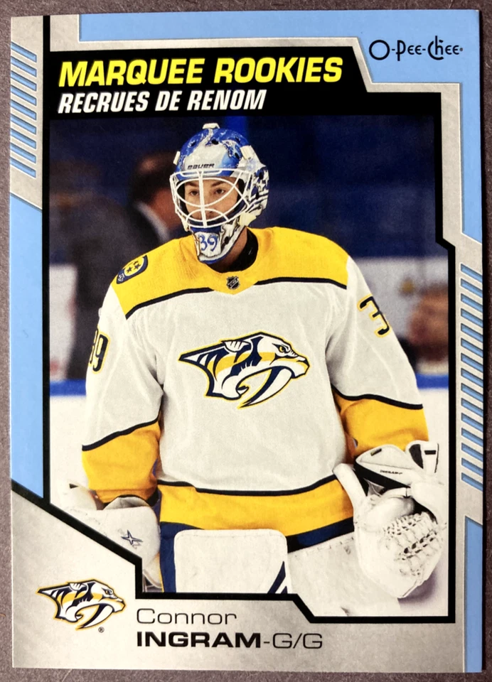 2020-21 O-Pee-Chee Marquee Rookies Blue #640 Connor Ingram Nashville Predators - Image 1 of 1