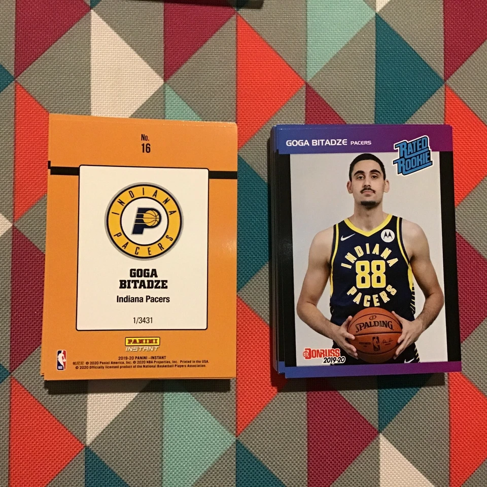Goga Bitadze Pacers RC 2019-20 Retro 1989 Rated Rookie Donruss Panini Instant - Image 1 of 1