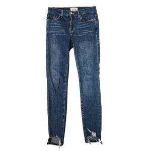 FRAME Jeans Womens Denim Le Skinny de Jeanne Size 25 Van Ness Chew Distressed - Picture 1 of 16