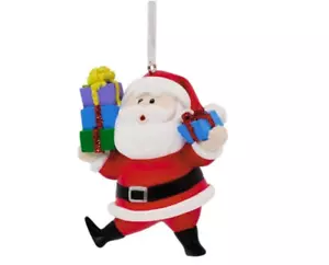 Adorno de árbol de Navidad distintivo de Santa con paquetes - Imagen 1 de 2