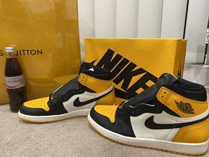 Air Jordan 1 Retro High OG Yellow Toe "Taxi" US11.5 Brand New! FREE SHIPPING - Picture 1 of 2