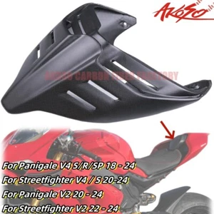 For Panigale Streetfighter V4 V2 Carbon Fiber Rear Seat Hump Cowl Cover Fairing - Picture 1 of 32