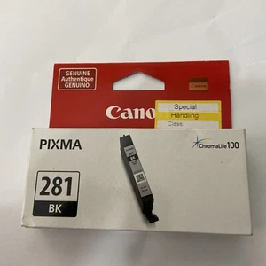 Genuine OEM Canon Pixma CLI-281 BK 5.6ml 281 BK Single Ink Tank - Sealed 02/21 - Picture 1 of 2