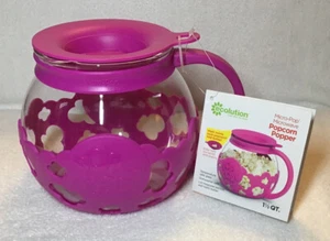 Ecolution Micro-Pop 1.5 Qt Microwave Popcorn Popper Glass - Color Fuchsia. New! - Bild 1 von 5