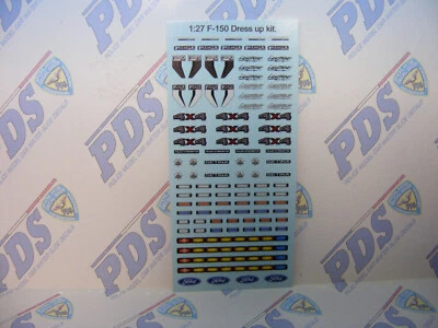 1:27 Motormax Ford F-150 Dress Up Water Slide Decal Sheet Markings  - Image 1 of 3