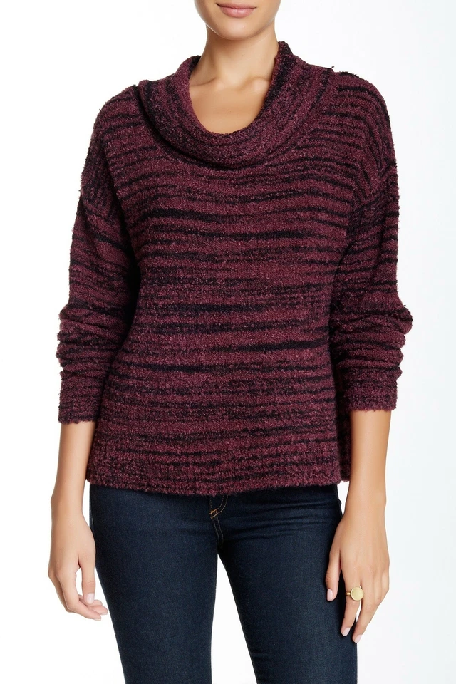 Tracy Reese 132680 Womens Cowl Neck Pullover Sweater Purple Size Medium - Image 1 of 2