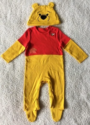 Disney Winnie The Pooh Babygrow Fancy Dress/All In One Costume ~ Baby Boys/Girls - Image 1 of 4