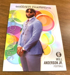 2023 UD Goodwin Champions WILL ANDERSON Jr. Rookie RC " Splash of Color " TEXANS - Picture 1 of 2