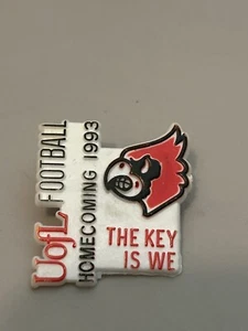 Vintage University Of Louisville 1993 Homecoming Football “The Key Is We” Pin - Picture 1 of 1