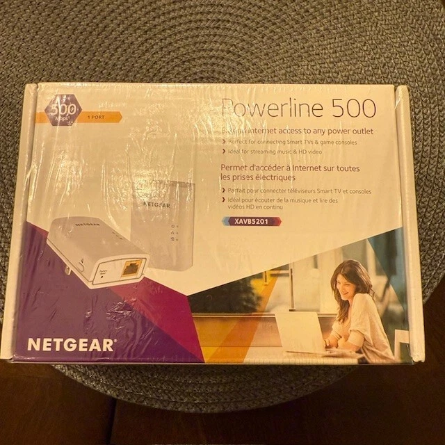 Netgear Powerline 500 XAVB5201 Extend Internet Access Outlet 500 Mbps NEW SEALED - Image 1 of 1