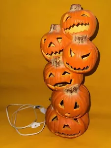 1993 Trendmasters Lighted Halloween Stacked Pumpkins Foam Mold (WORKS) B1 - Picture 1 of 8
