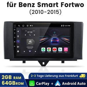 Carplay Autoradio android GPS WIFI DAB+ Für Mercedes Benz Smart 2010-2015 2+64G - Bild 1 von 14